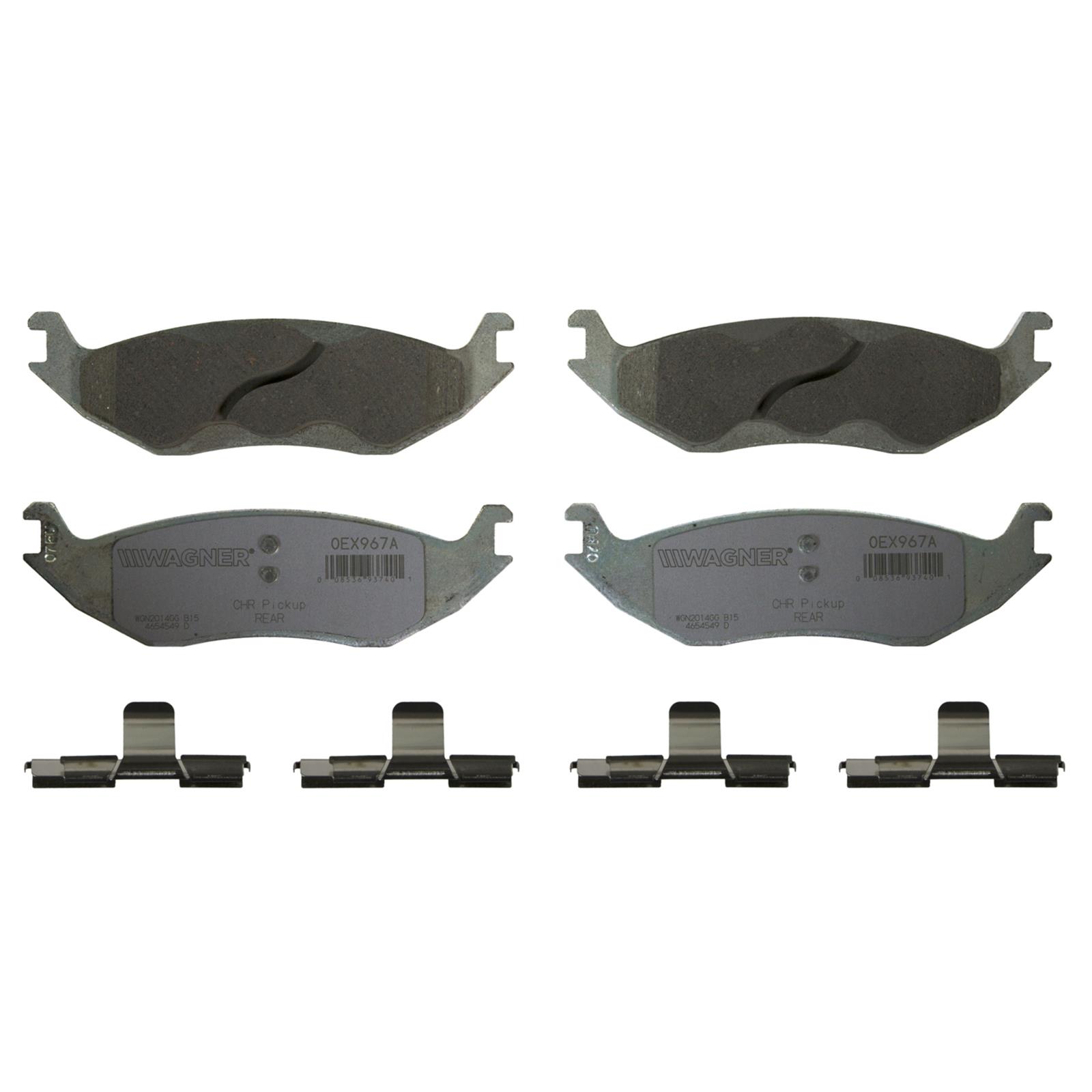 Wagner OEx Rear Brake Pads 04-09 Durango, 02-10 Ram 1500